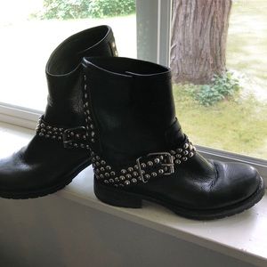 Steve Madden real leather rocker boots